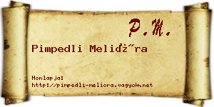 Pimpedli Melióra névjegykártya
